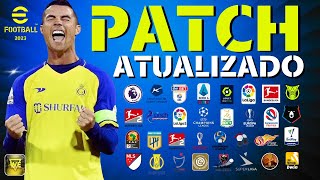 PATCH PES 2021 ATUALIZADO TEMPORADA 2024 COM PLACARES REAIS FACES UNIFORMES E ESTÃDIOS PES 2023 ðŸ”¥ [upl. by Mundford626]