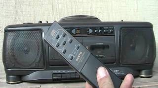 Sanyo MCDZ27 Double Cassette CD Remote Bassxpander [upl. by La]