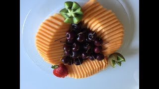 COLORFUL CANTALOUPE PLATE Arreglo de Frutas con Melon [upl. by Alimat910]