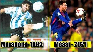 10 Goles Que Messi le Copió a Maradona [upl. by Quartana351]