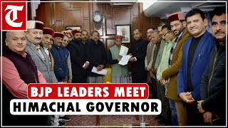 BJP seeks Himachal Pradesh governors intervention apprehends expulsion of their MLAs from Assembly [upl. by Ahseiyt956]