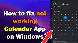 How to fix not working Calendar App on Windows 10 or 11 [upl. by Etaner]