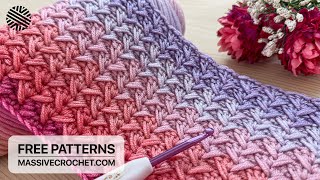 Very Easy Crochet Pattern for Beginners 🧡 NEW Crochet Stitch for Baby Blanket Bag and Scarf [upl. by Prichard]