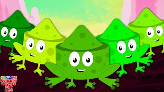 Five Little Speckled Frogs Nursery Rhyme for Kids by Crayons [upl. by Bernadine]