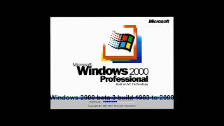 Windows 2000 build 1983 to 2000 vs Windows 2000 RTM startup and shutdown sounds [upl. by Anitsej]