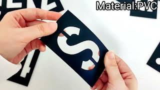 Custom Printing PVC Rectangle Black Number And Letter Stencil For Public [upl. by Marguerite81]