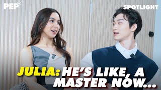 Julia Barretto reveals what Lee Sang Heon is a master of  PEP Spotlight [upl. by Lebiralc207]