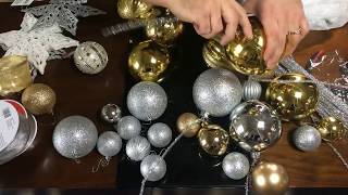 Christmas DIY  Ornament Clusters and Ribbon Waves  Dollar Tree Project 2018  LIVE [upl. by Kelwin]