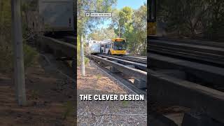 Bus drives from road onto rail track 😮🤯  🎥 sigorvision [upl. by Rosenberg107]