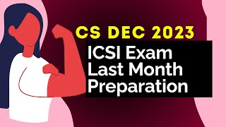 CS Dec 2023 Exam CS Executive How to clear ICSI Exam in first Attempt cs professional csexam [upl. by Rotce]