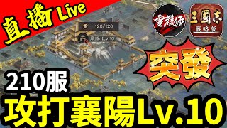 突然直播攻城【襄陽Lv10】S15開荒第9日｜星月：210服｜賽區PK14017｜三國志戰略版 ｜202433 [upl. by Nayek734]