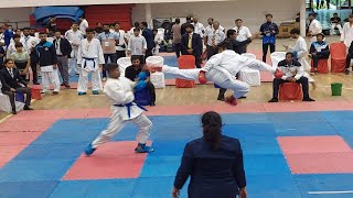 Gold medal KARATE SGFI SEMIFINALS  Karate tournament karate kumite Atul kashyap in blue karate [upl. by Aleacem]