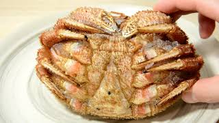 【北海道の食べ物 Hokkaido Foods】紋別の毛蟹（冷凍） Monbetsu horsehair crab frozen [upl. by George]