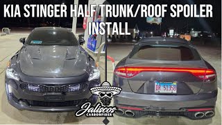 Kia Stinger Half TrunkRoof Spoiler Install [upl. by Yruama]