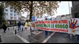 Manifestation des Congolais à Bruxelles contre la modification de la constitution en RDC [upl. by Nalla]