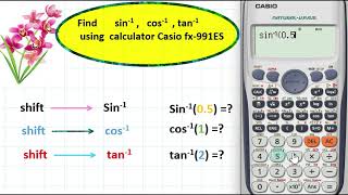 find arcsin arccos arctan using calculator Casio fx991ES [upl. by Mallin]