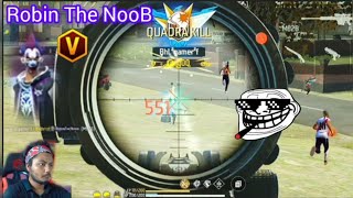 Robin The Noob V id YouTube lol free fire funny moments Bangla BhL noob [upl. by Rekyr823]