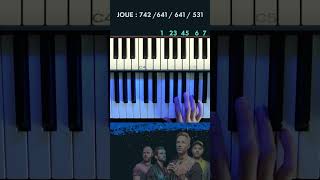 Améliorer ta coordination en une chanson au piano coldplay piano shorts viral [upl. by Ididn]