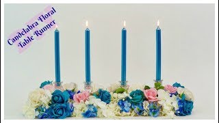 DIY Candelabra Floral Table Runner Post  DIY Wedding Centerpieces  DIY Tutorial [upl. by Idnaj]