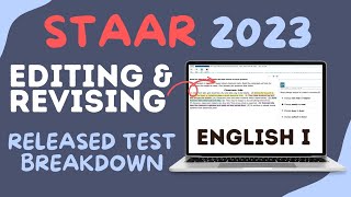 STAAR 2023 English I Released Test Your Guide to Revising amp Editing Questions [upl. by Eeramit]