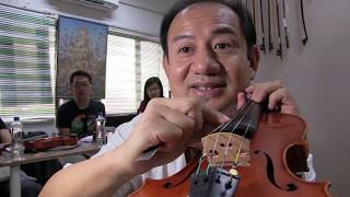 2 How Violin Bridge Effect Sound Summer Workshop Malaysia 2017 [upl. by Garling142]