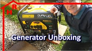 Champion Generator Unboxing  Champion 7000W Dual Fuel Model [upl. by Lerrej]