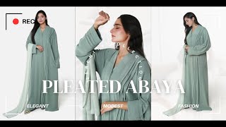 Pleated Style Front Open Abaya  Stunning Styles You Must See [upl. by Erbe1]