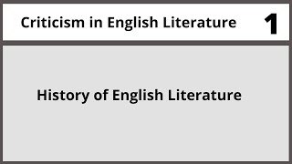 Criticism in English Literature Eng454 Lecture 01 [upl. by Frame]