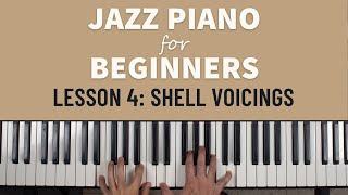 Jazz Piano for Beginners Shell Voicings Lesson 4 [upl. by Rossner510]