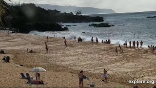 1 visitor dead 2 injured after being swept into ocean by large surf on Oahu’s North Shore [upl. by Enahsed737]