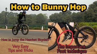 How to Bunny Hop  Jumping the Heaviest MTB with Ease  Technique to Lift Back Wheel [upl. by Zampino]