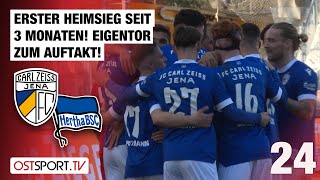 Erster Heimsieg seit 3 Monaten Eigentor zum Auftakt Jena  Hertha II  Regionalliga Nordost [upl. by Ecela]