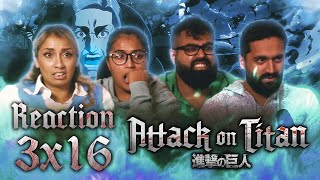 Attack on Titan Dub  3x16 Perfect Game  Group Reaction [upl. by Zandra]