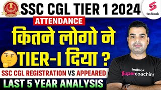 SSC CGL Tier 1 Attendance Rate Faceoff 2024 vs Last 5 Years  SSC Testbook [upl. by Antoinetta]