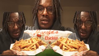 ASMR Harolds Chicken Mukbang 🤫🍴 [upl. by Sucramed379]