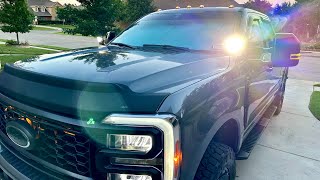 Installing Morimoto XHB ditch lights on the F250 How to wire to upfitter switches [upl. by Hamo950]