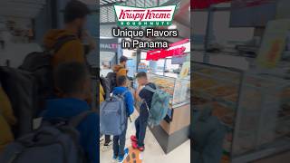 UNIQUE KRISPY KREME FLAVORS IN PANAMA travel donuts fastfood airport KrispyKremeDoughnuts [upl. by Drahnreb419]