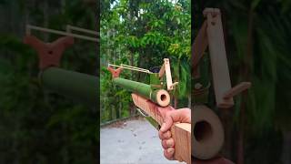 Bamboo Creation with Steel ball use Slingshots craft slingshots diy [upl. by Ainoek735]