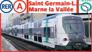 RER A SaintGermainenLaye  MarnelaVallée Chessy [upl. by Gnes165]