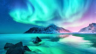 Aurora Borealis And Northern Lights  Relaxing Ambient Music for Sleep Study amp Stress Relief [upl. by Gujral543]