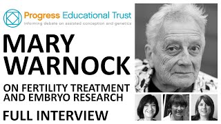 Mary Warnock on Fertility Treatment and Embryo Research • Full Interview [upl. by Anairad]