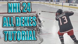 NHL 24 How To Do ALL DEKES BEGINNER ADVANCED TUTORIAL [upl. by Lledyl]