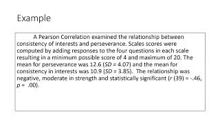 Reporting Correlation Results [upl. by Aksehcnarf]