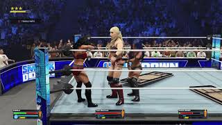 TESSA BLANCHARD VS KAMILLE VS SASHA BANKS IN A TABLES MATCH PART 2 [upl. by Ativak829]