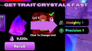 How To Get Trait Crystals Fast Anime Defenders [upl. by Iaj]