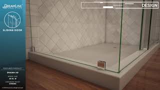 DreamLine EnigmaXO Frameless Shower Enclosure  Sliding Opening [upl. by Eidoow433]