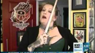 Charon Henning Sword swallower  TBD TV [upl. by Roybn]