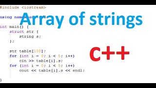 array of strings C [upl. by Ahmad]