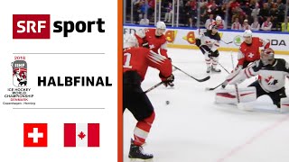 Halbfinal 2018 Spektakuläre Leistung gegen Kanada  Schweiz Kanada 32  Eishockey  FULL MATCH [upl. by Ahsinot]