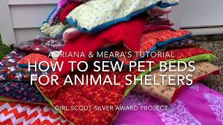 How To Sew Pet Beds For Animal Shelters [upl. by Elery]